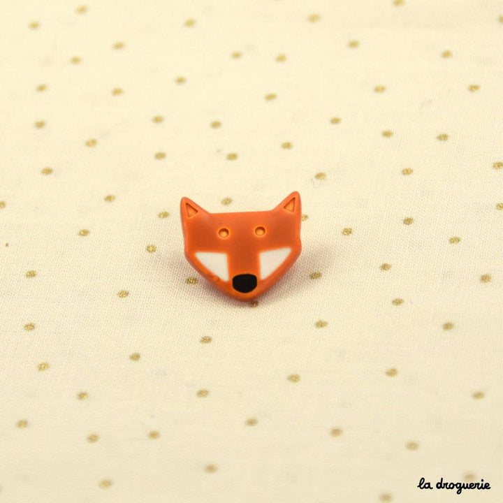 Funny Beast Fox Button 15 mm
