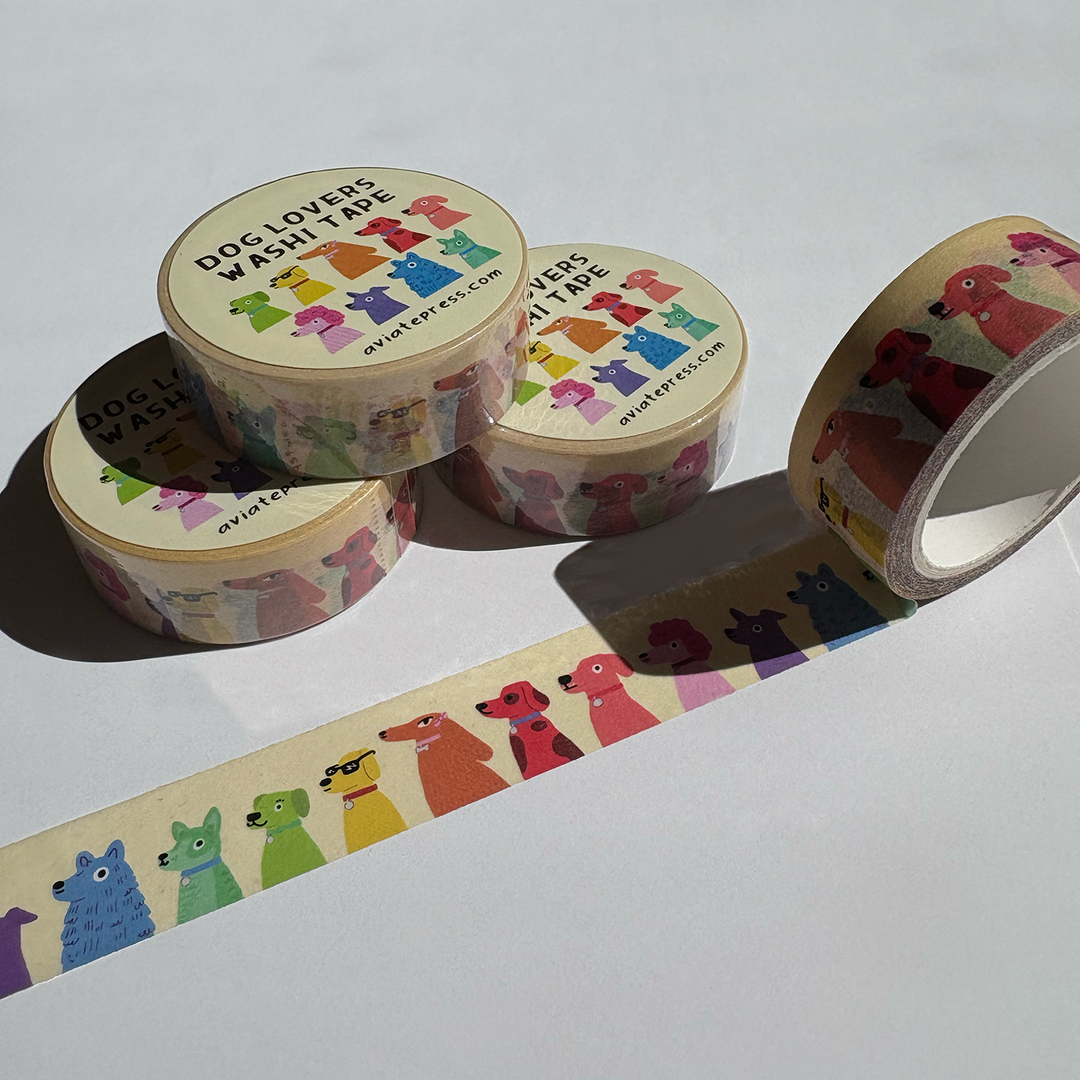 Cute Dog Lovers Rainbow Washi Tape