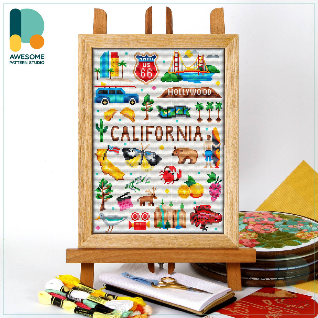 CS1836-2 California Collection, Counted Cross Stitch Kit
