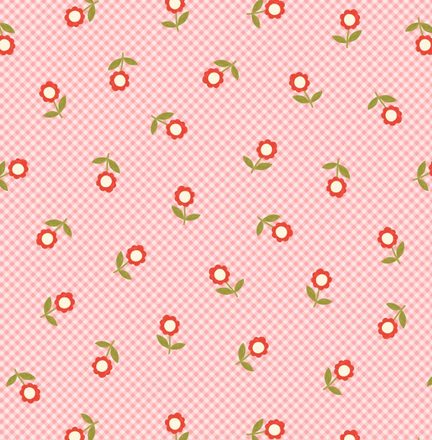 Patchwork Joy by the 1/4 Yard - Micro Gingham Pink