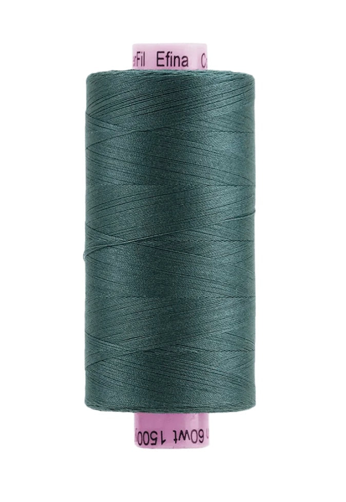 Efina 60 wt. Cotton Thread - 17 Blue Spruce