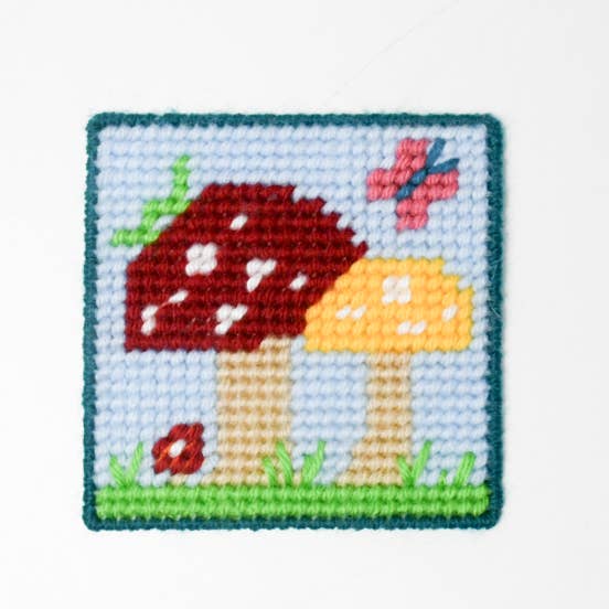 Mushroom Patch Needlepoint Kit