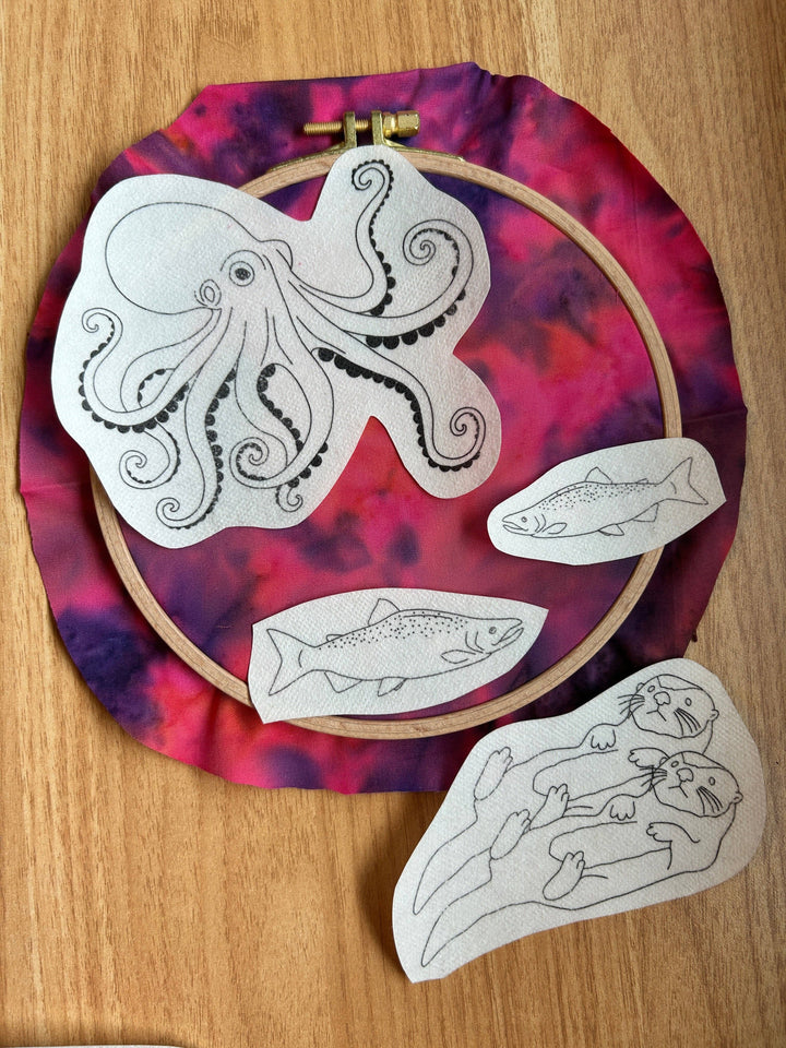PNW Animal Embroidery Patterns- Stick and Stitch Nature Desi