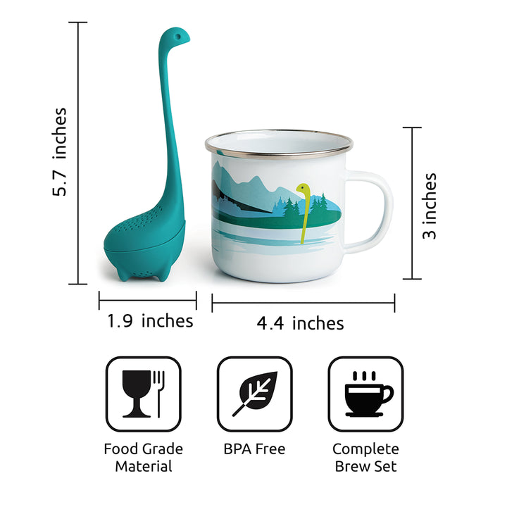 Cup of Nessie Tea Infuser & Cup White