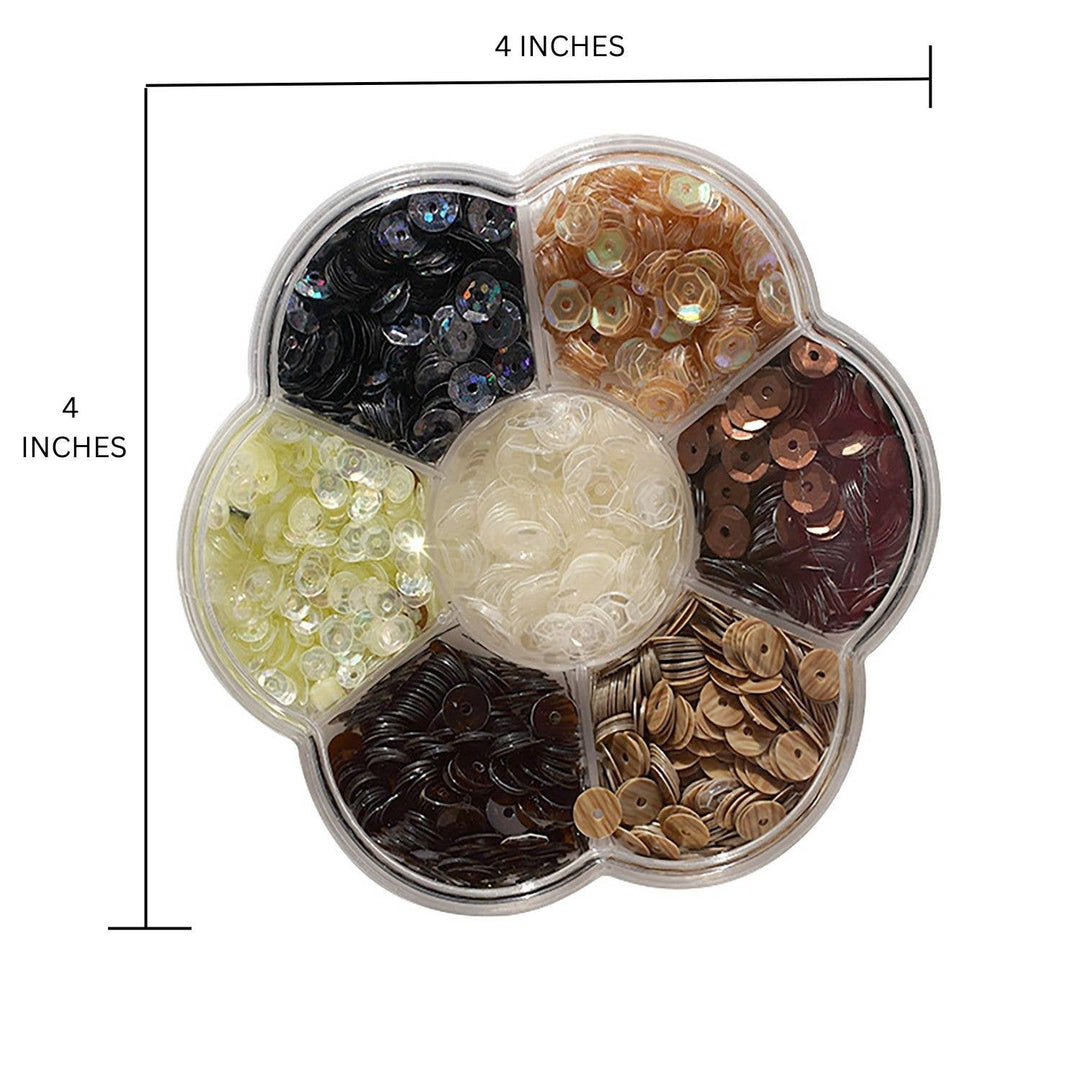 Neutral Sequins in Flower Box Container
