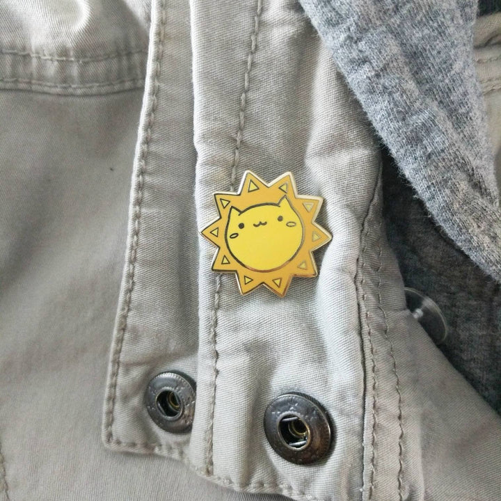 Sun Cat Enamel Pin