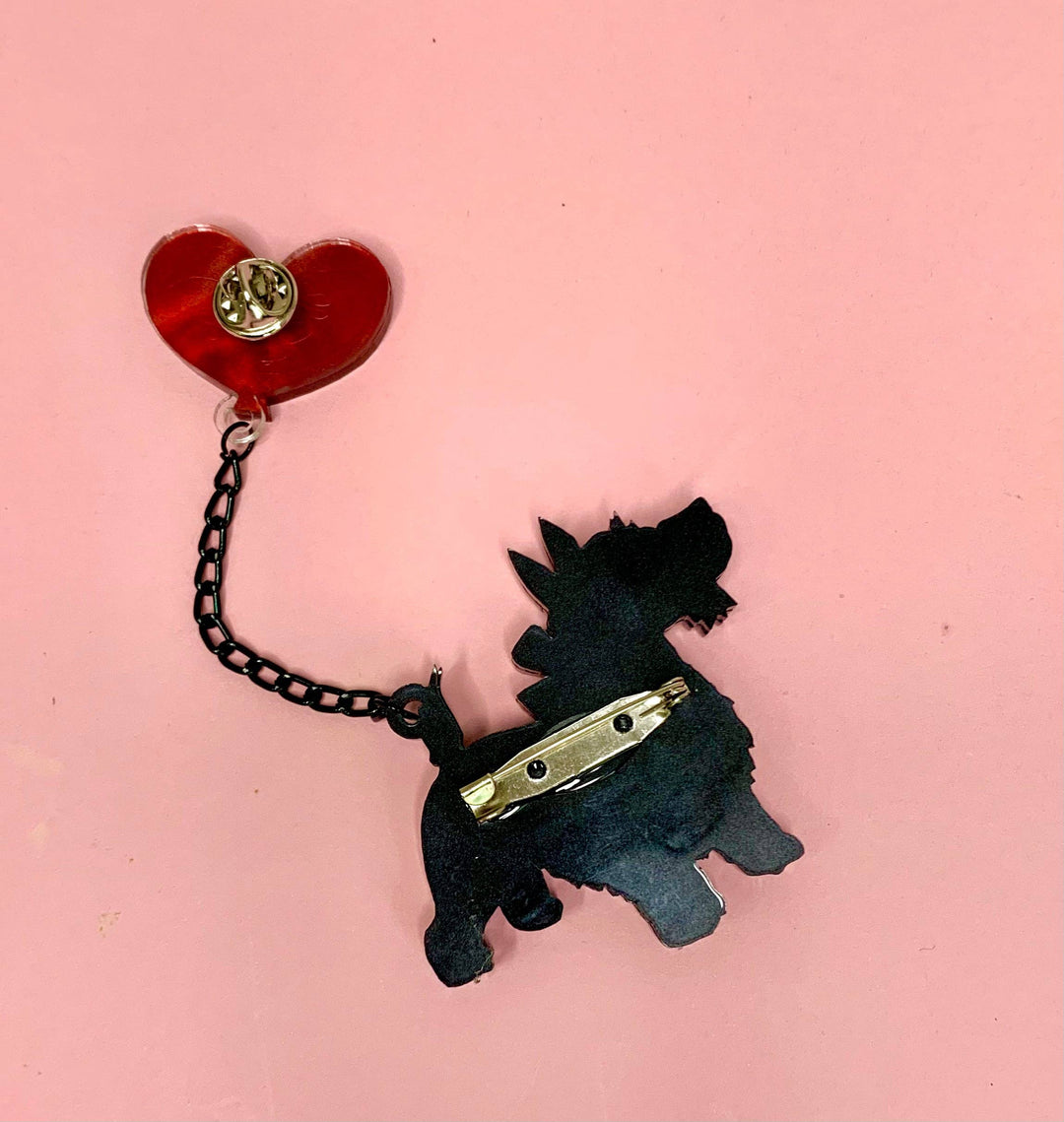 Scottie Dog Balloon Brooch