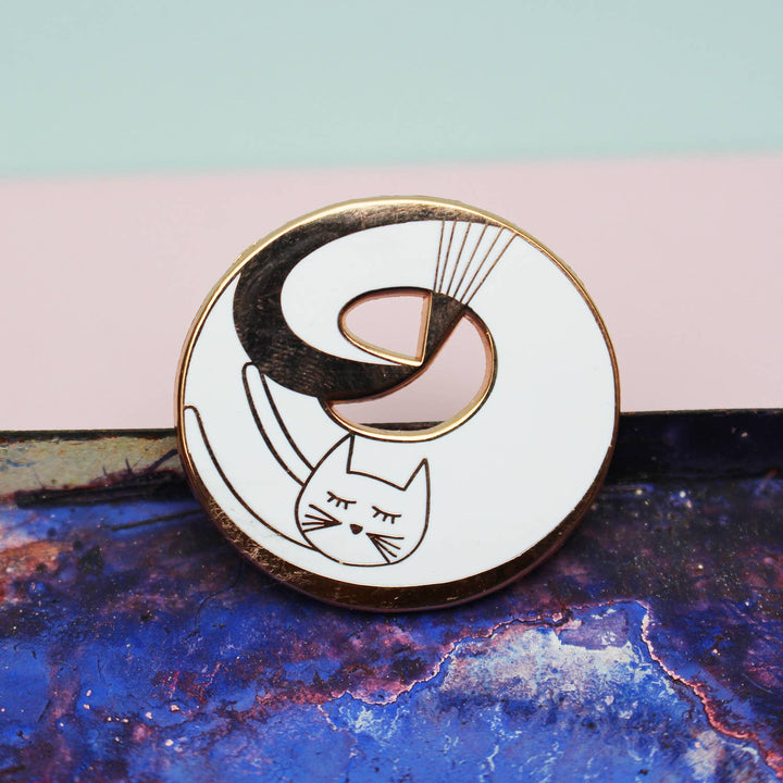 Barbara Catworth Cat Artist Pin