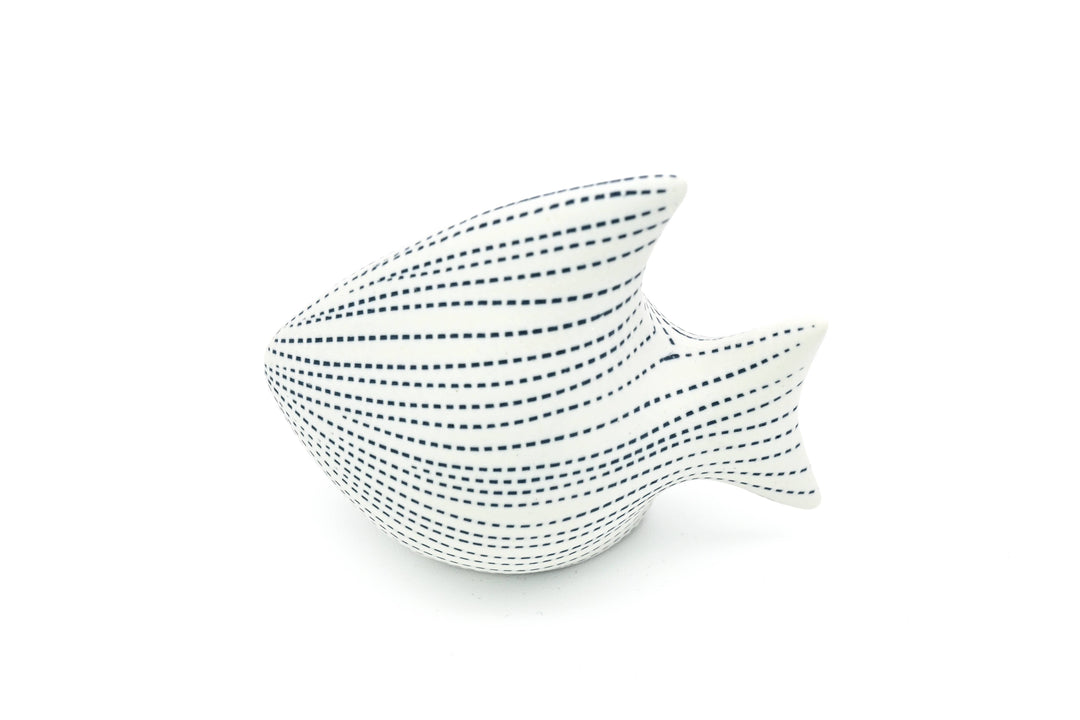 Handcrafted Mini Angelfish Blue Dotted Stripe