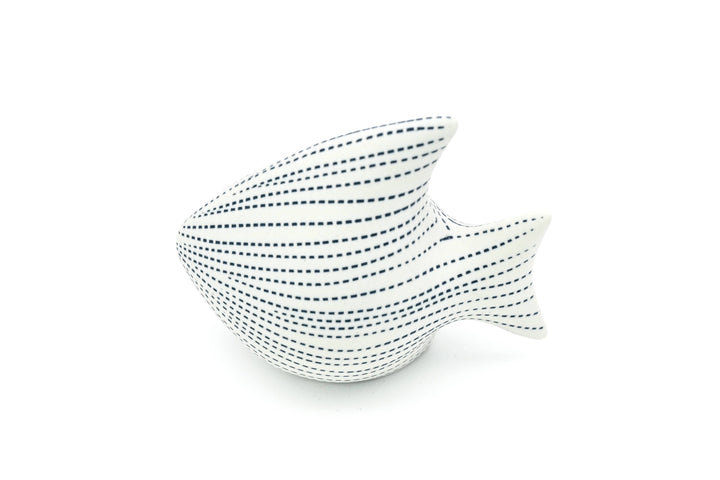 Handcrafted Mini Angelfish Blue Dotted Stripe