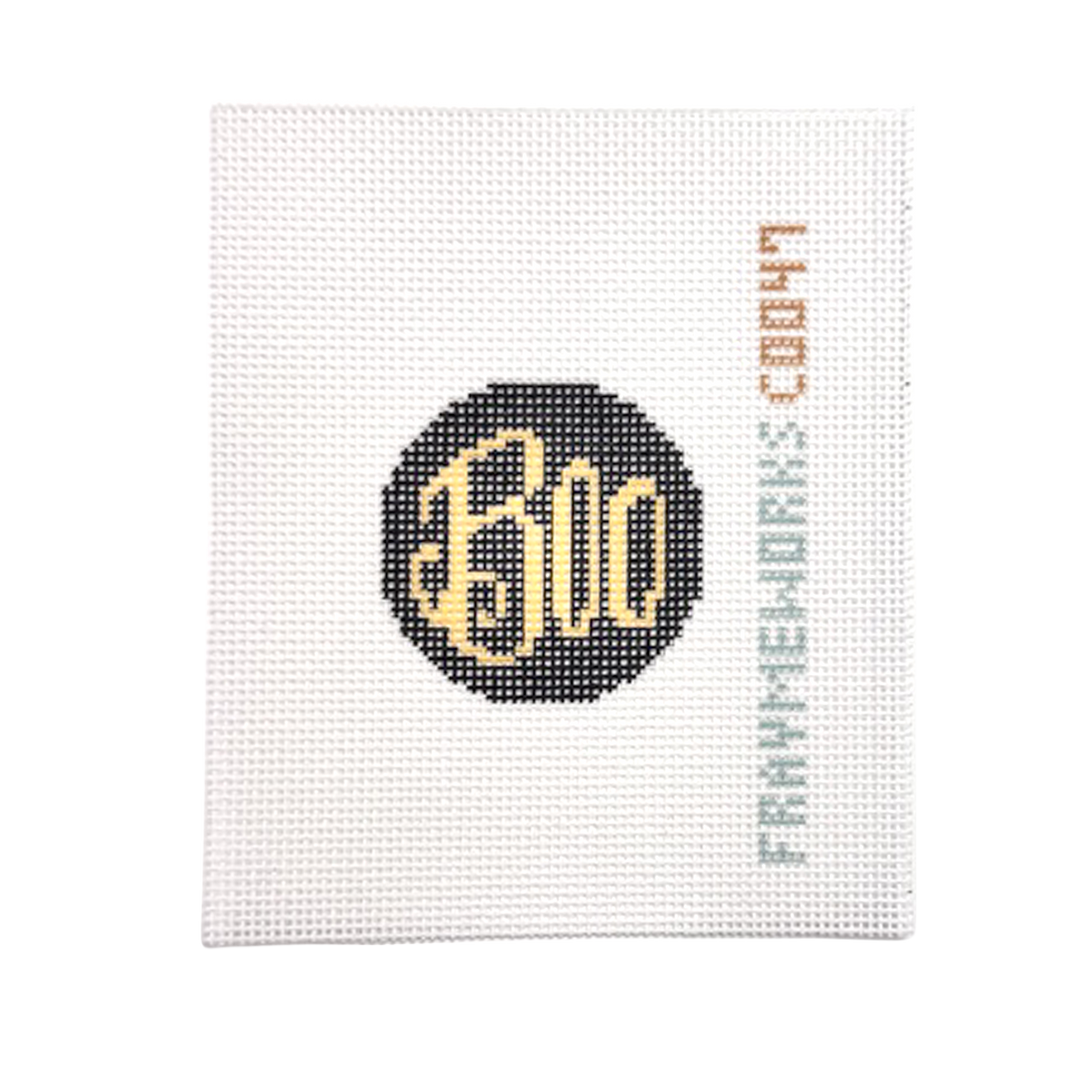 Boo Black Mini Needlepoint Canvas