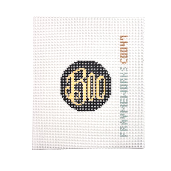 Boo Black Mini Needlepoint Canvas