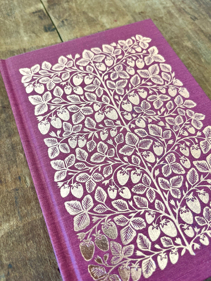 Foil Stamped Linen Journal: Soft Burgundy