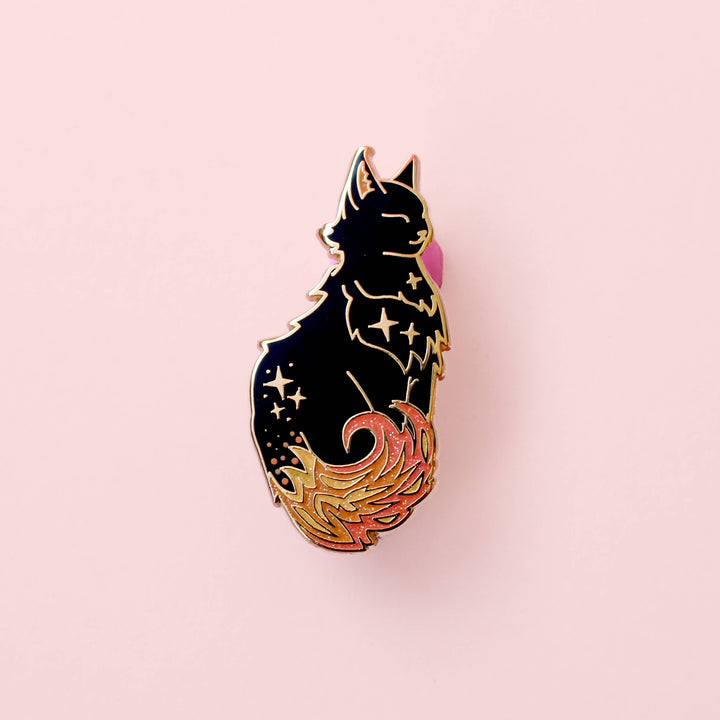 Fire Cat Enamel Pin