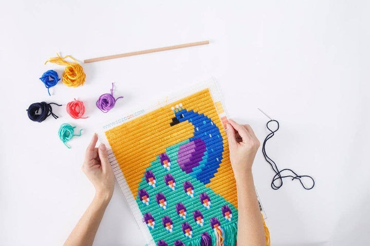 Peacock Wall Art Embroidery Kit