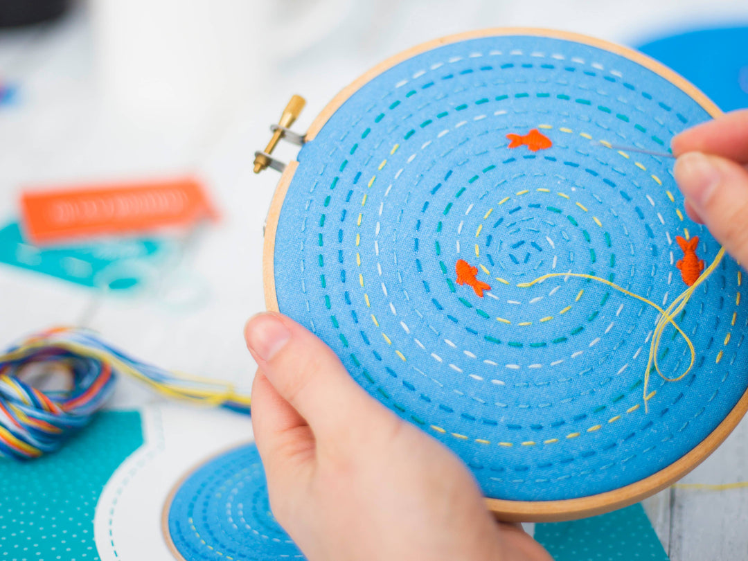 Fish Pond Embroidery Kit