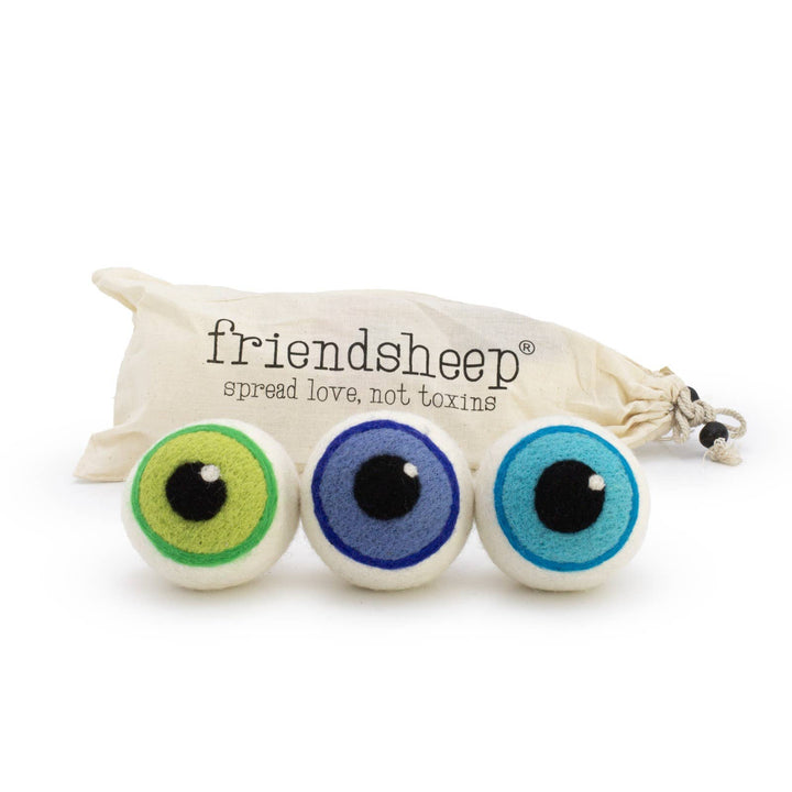 Blue Eerie Eyeballs Eco Dryer Balls
