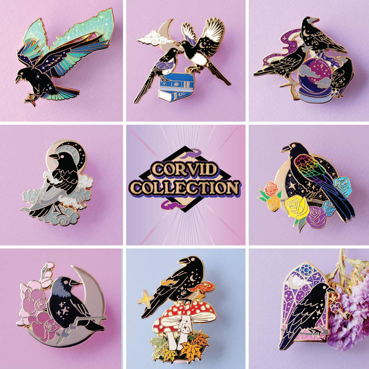 Cloud Crow Enamel Pin