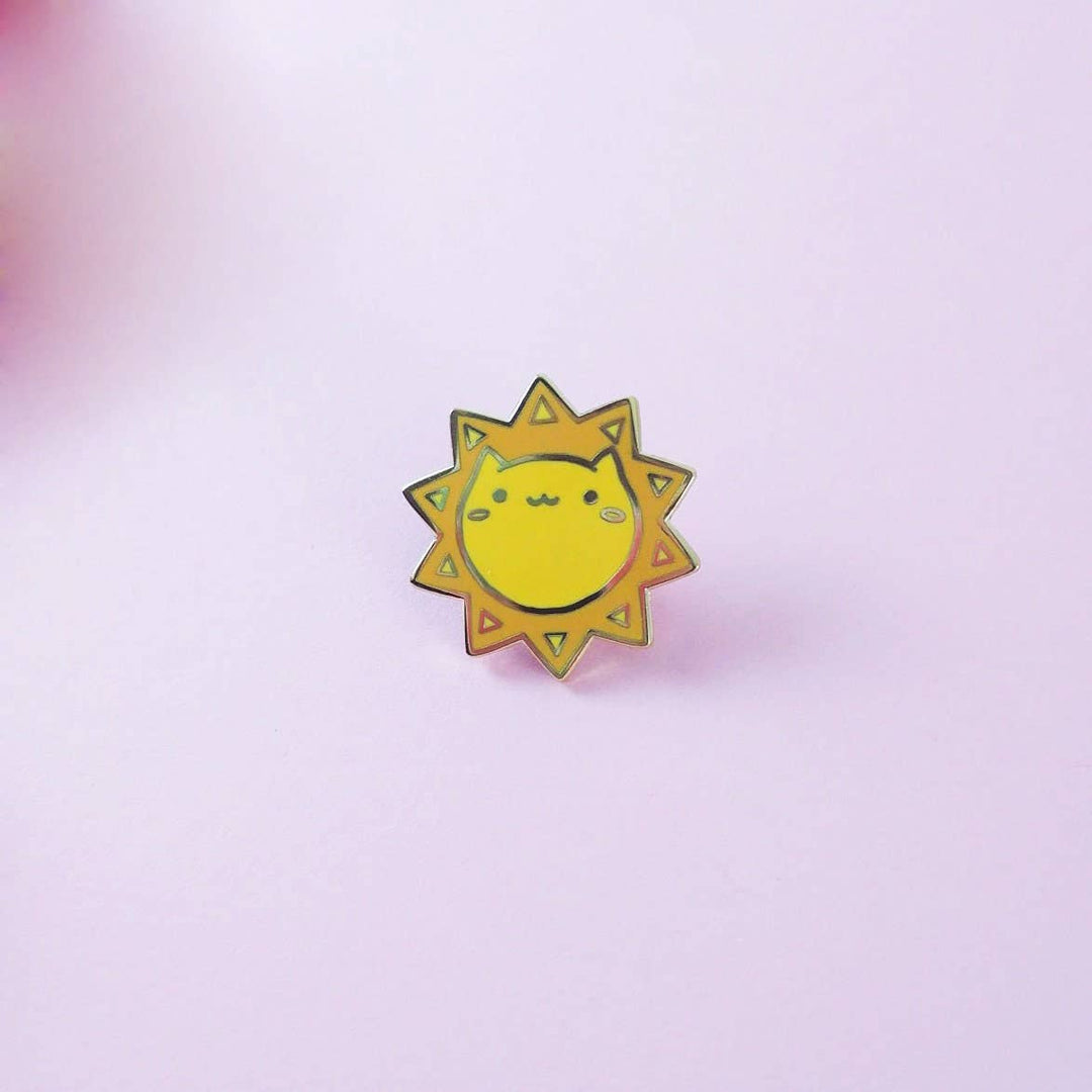 Sun Cat Enamel Pin