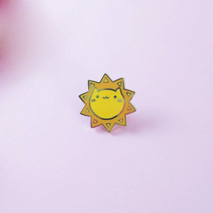 Sun Cat Enamel Pin