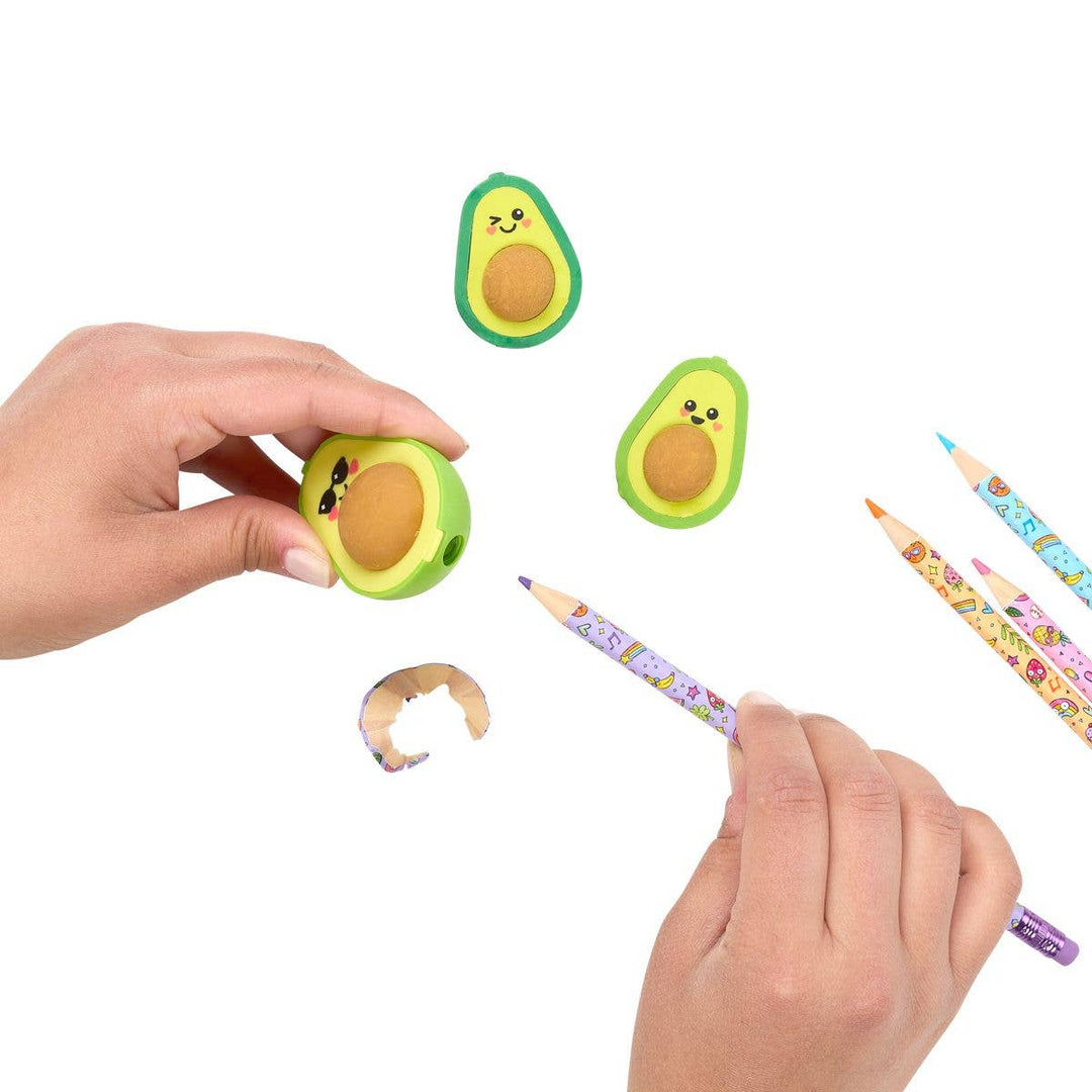 Avocado Love: Puzzle Erasers & Sharpener