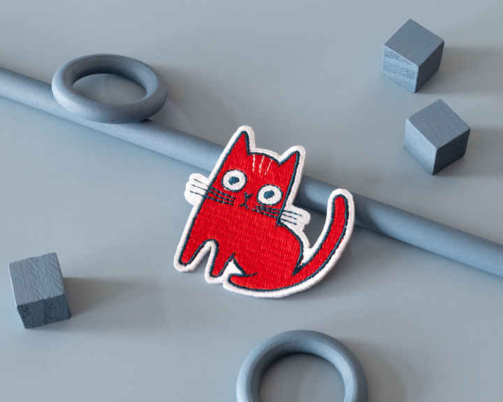 Red Cat Iron-On Patch