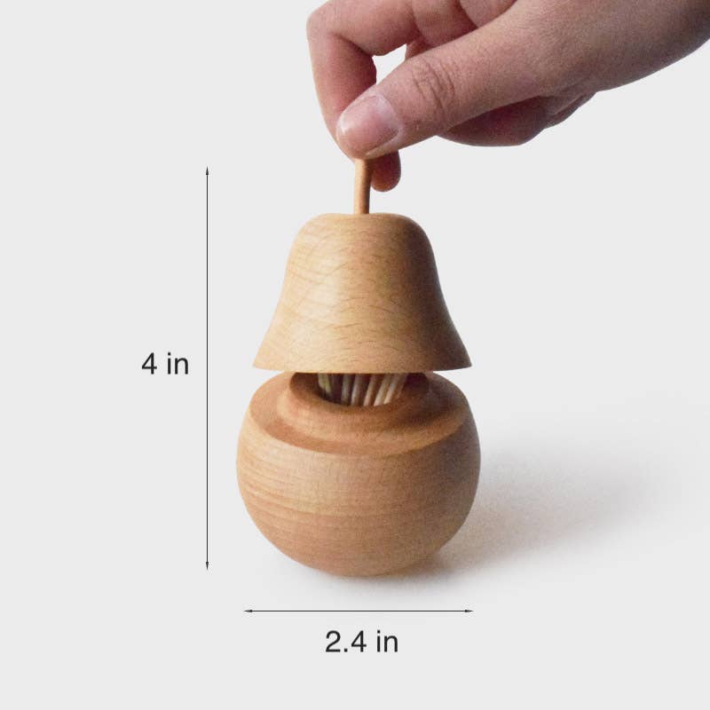Pear Toothpick Holder – Handcrafted/ Natural Storage Box
