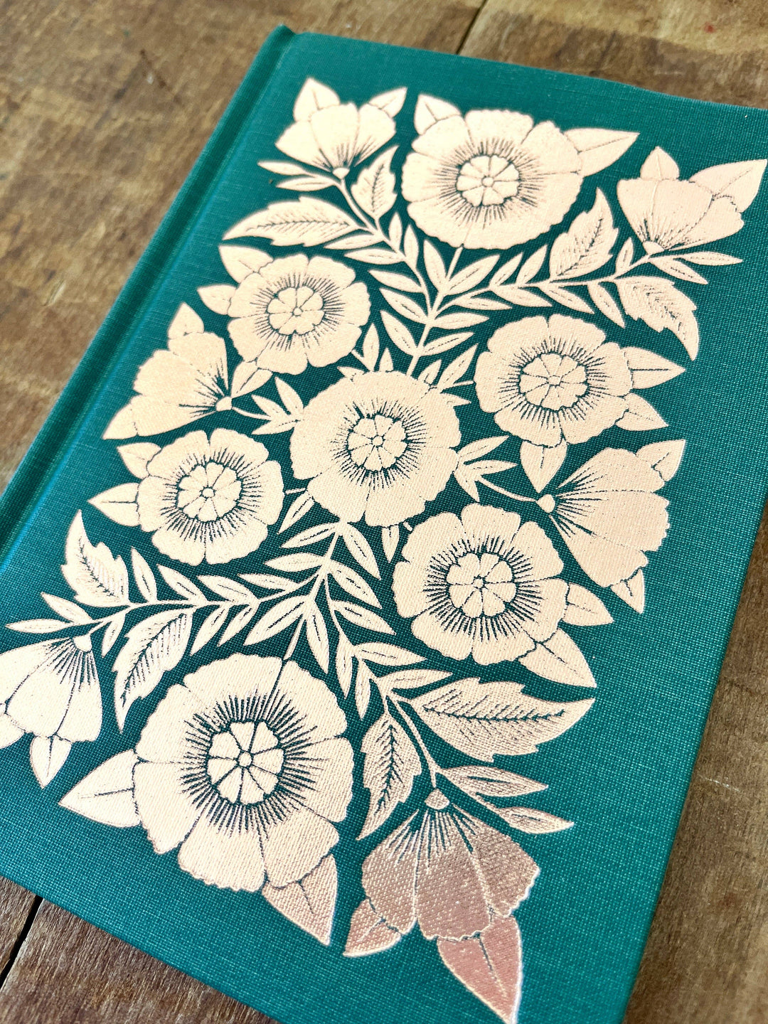 Foil Stamped Linen Journal: Jewel Green
