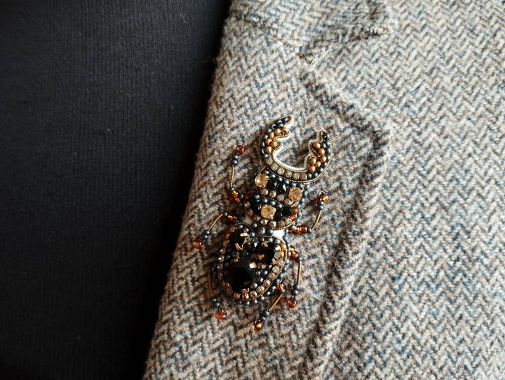 Set of 4 Bead Embroidery Kit: DIY Insect Brooches