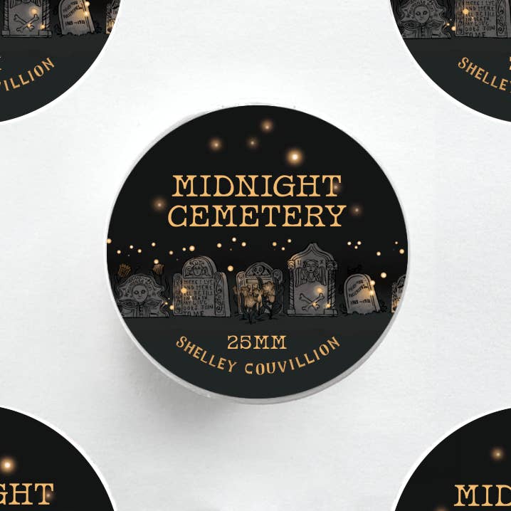 Midnight Cemetery Washi Tape | Gothic Graveyard