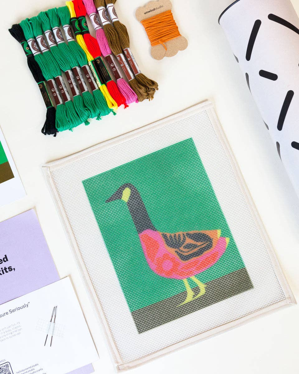Folk Goose Needlepoint Kit