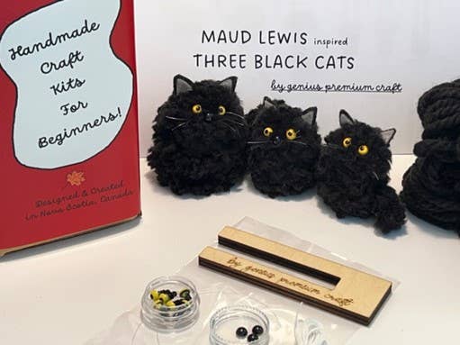 Black Cat Pom Pom Kit