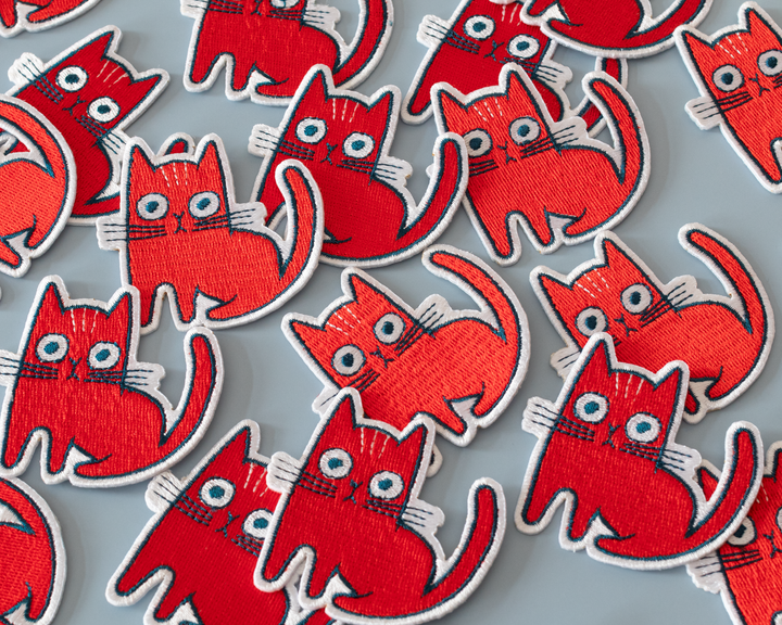 Red Cat Iron-On Patch
