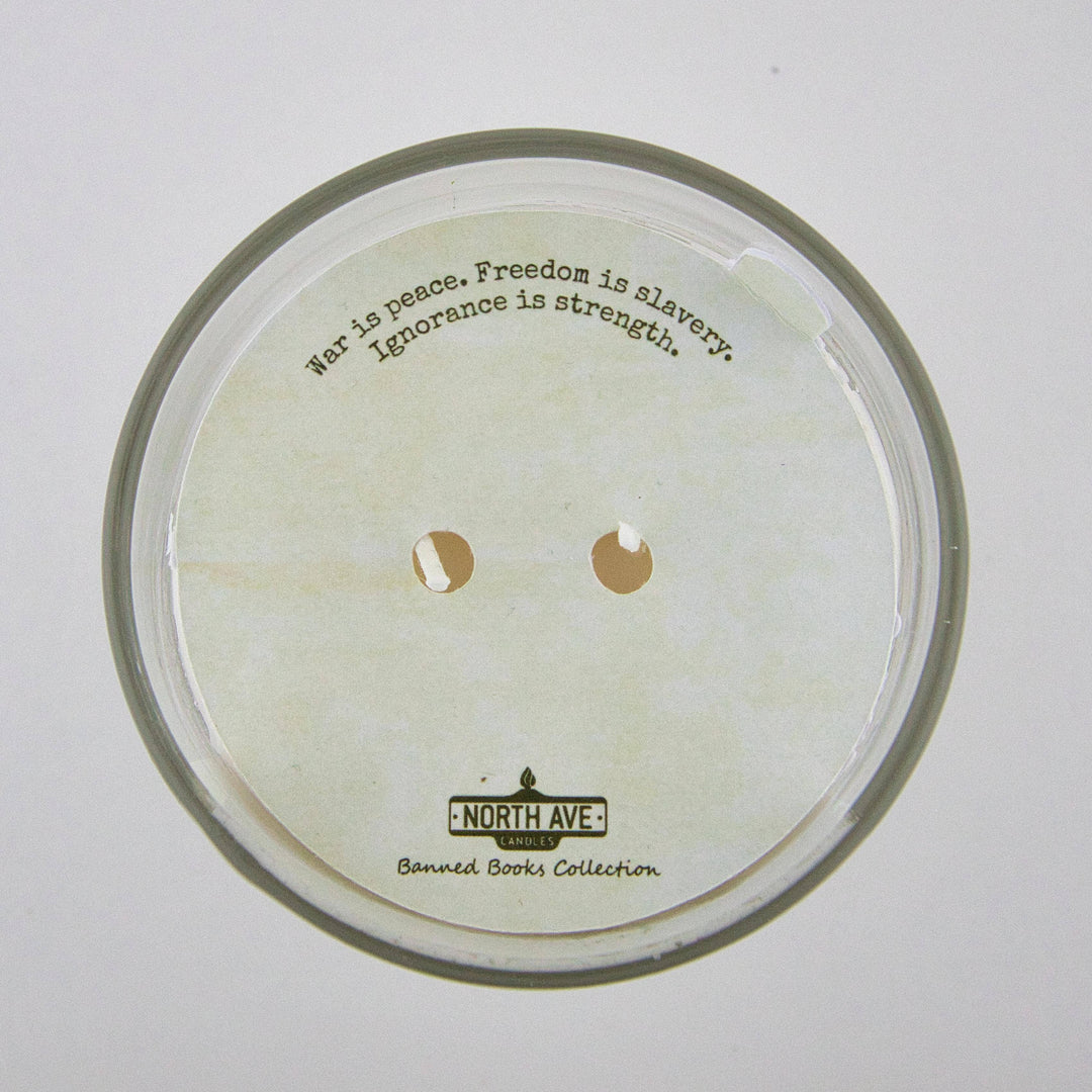 Banned Book Candle, George Orwell 1984 / dystopian books