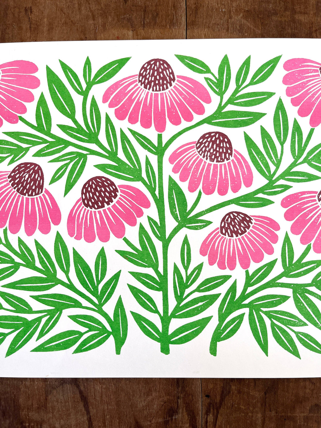 Garden Series: Echinacea Risograph Print