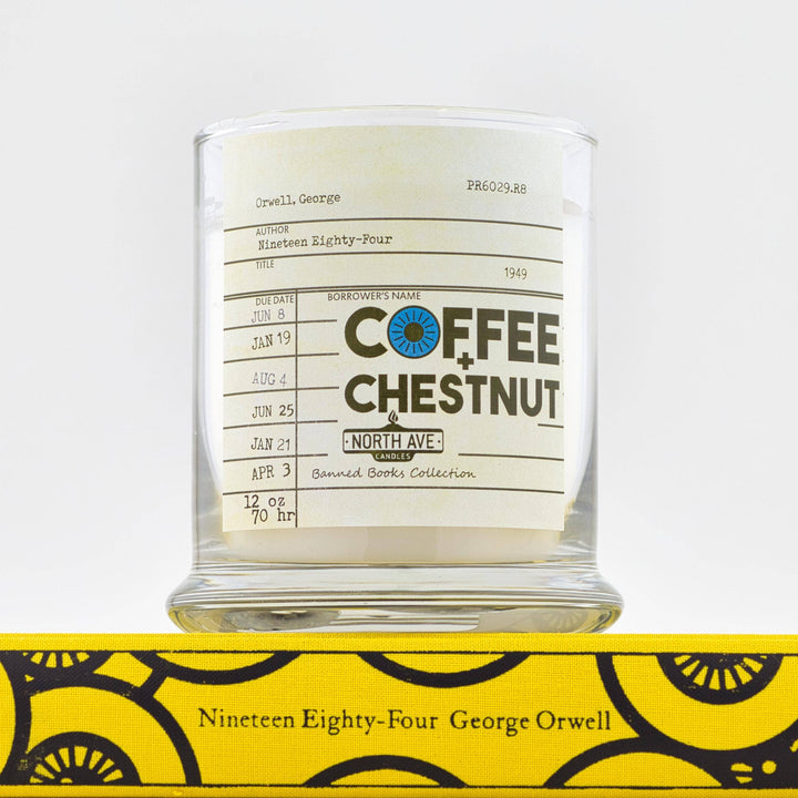 Banned Book Candle, George Orwell 1984 / dystopian books