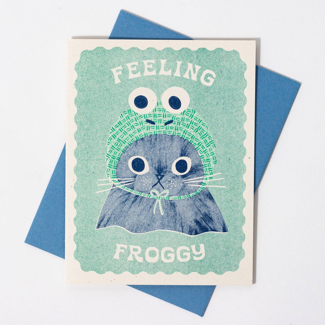Feeling Froggy - Risograph Greeting Card