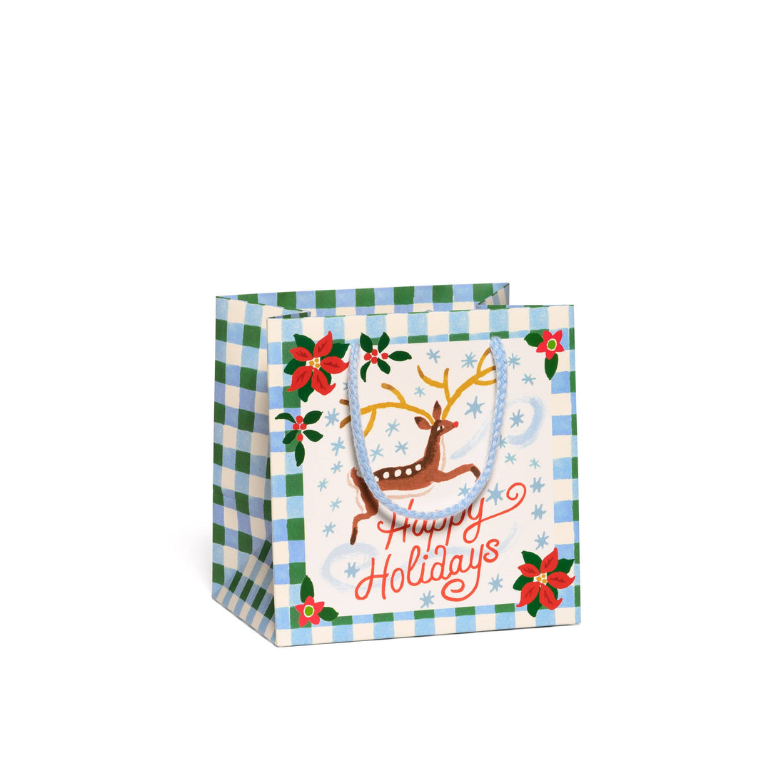 Holiday Reindeer small gift bag