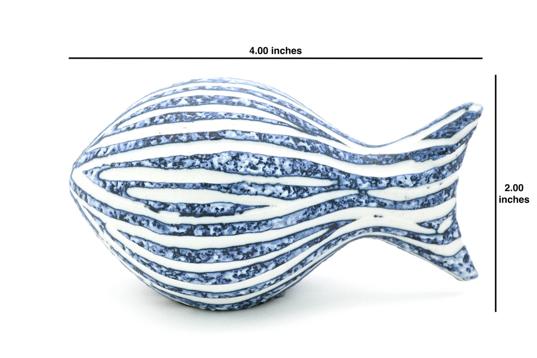 Handcrafted Mini Fish Blue Stripe