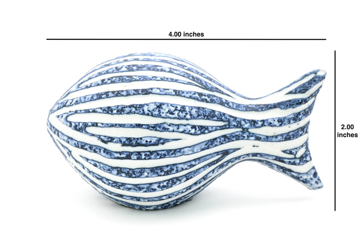 Handcrafted Mini Fish Blue Stripe