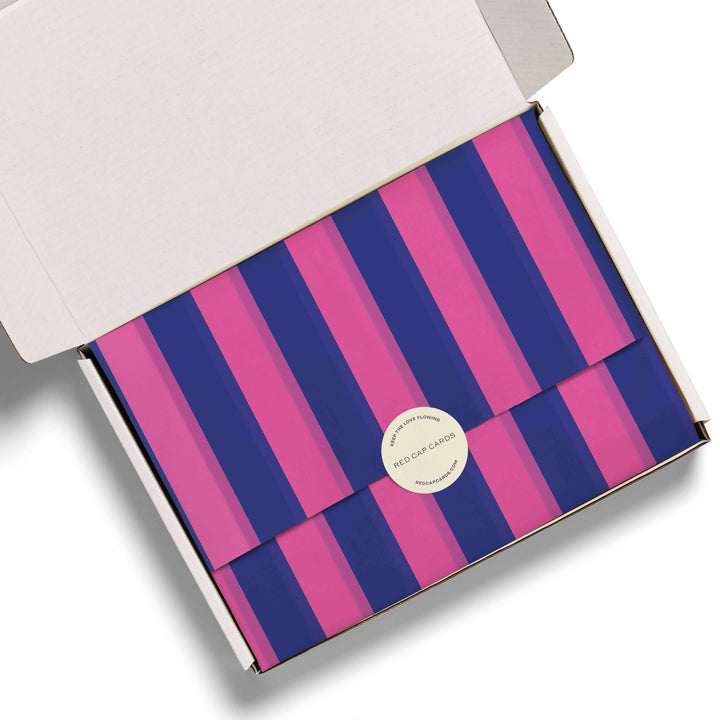 Blue and Pink Stripes tissue paper