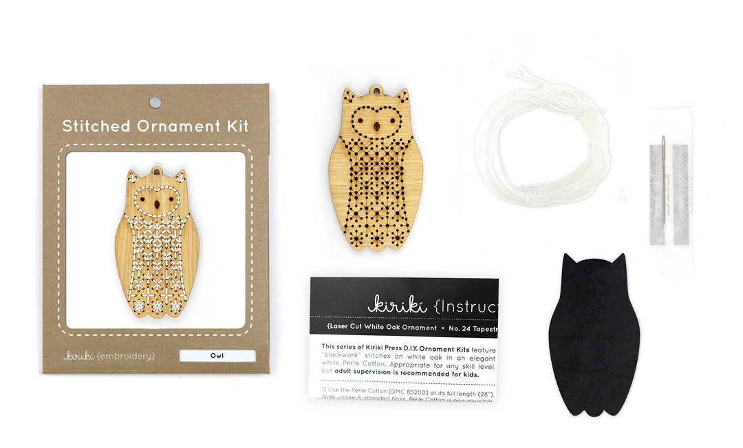 Owl Stitched Ornament Kit