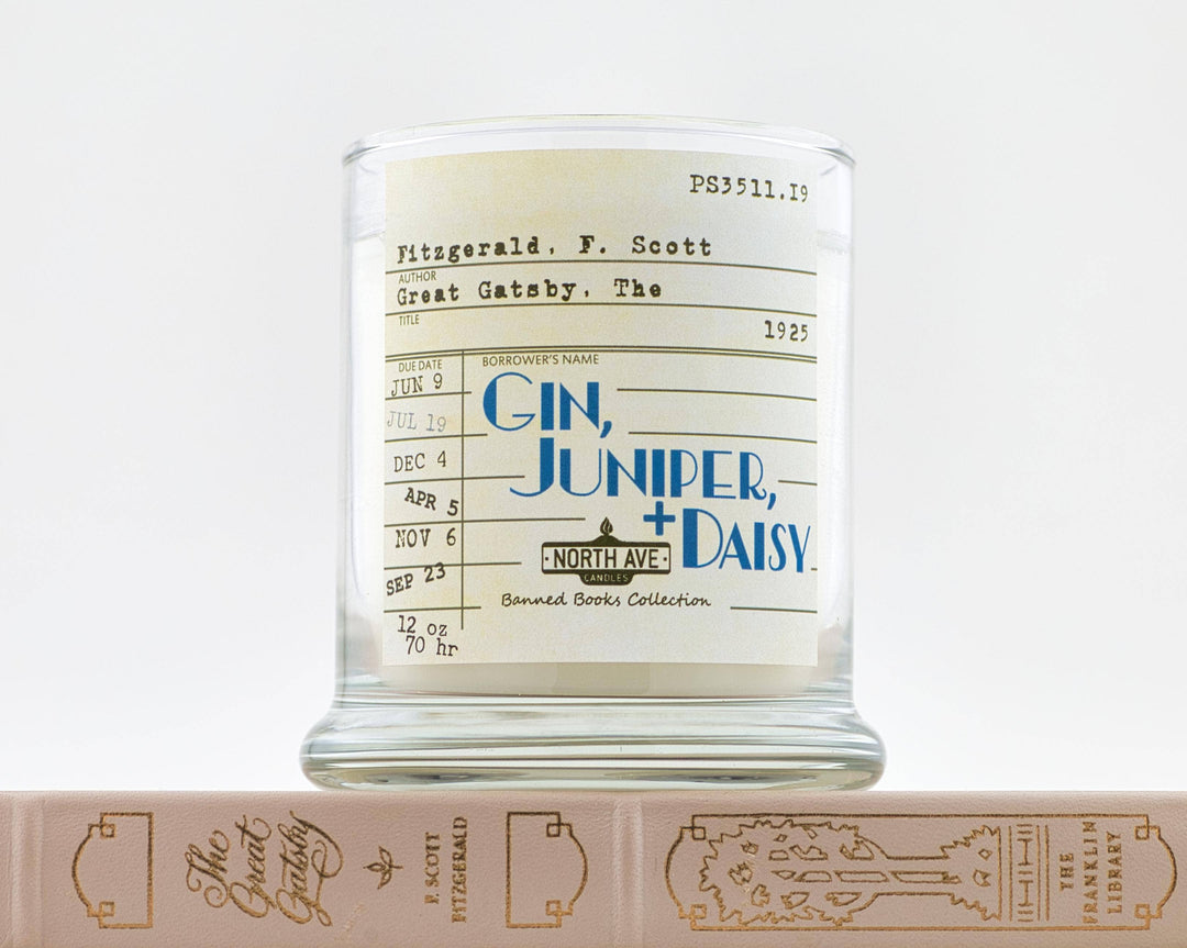 Banned Book Candle / The Great Gatsby / Book Lover Gift