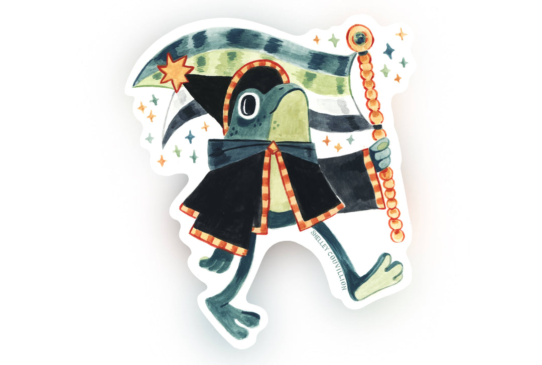 Aromantic Frog Sticker – Queer Cuties Medieval Pride |