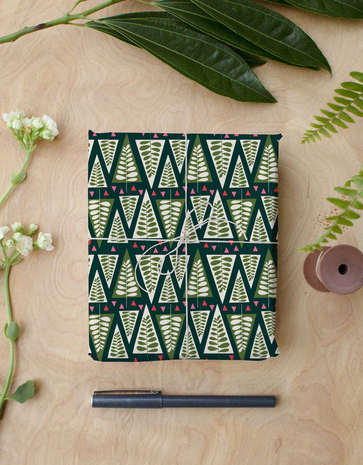 Deep Forest Wrapping Paper Single | 1 Sheet, 20" x 29"
