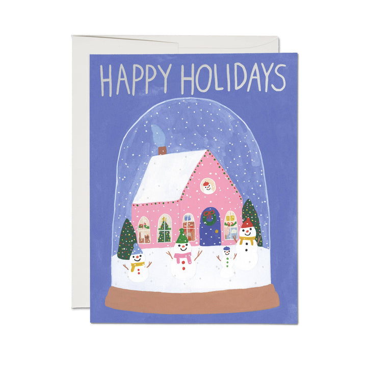 Snowman Village greeting card