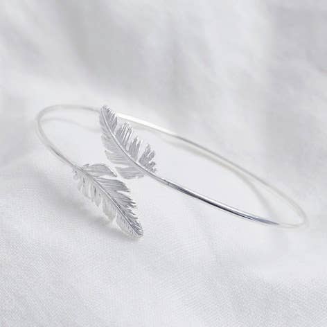 Gold Feather Bangle