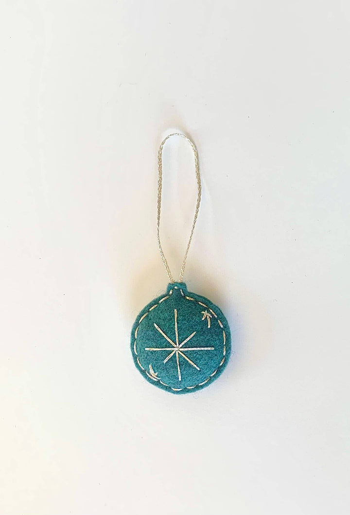 Holiday Ornaments Set Blue & Green