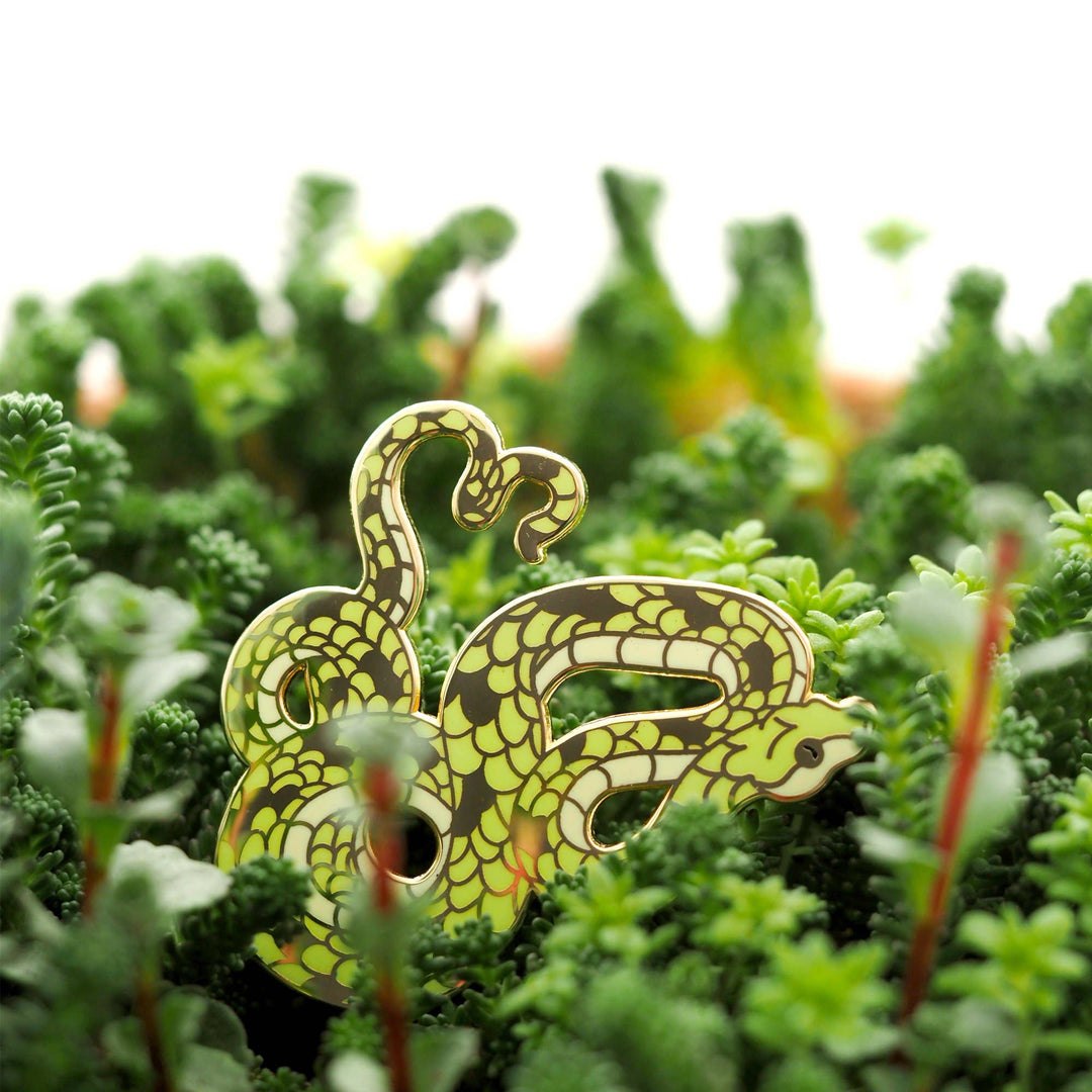 Emerald Boa Pin