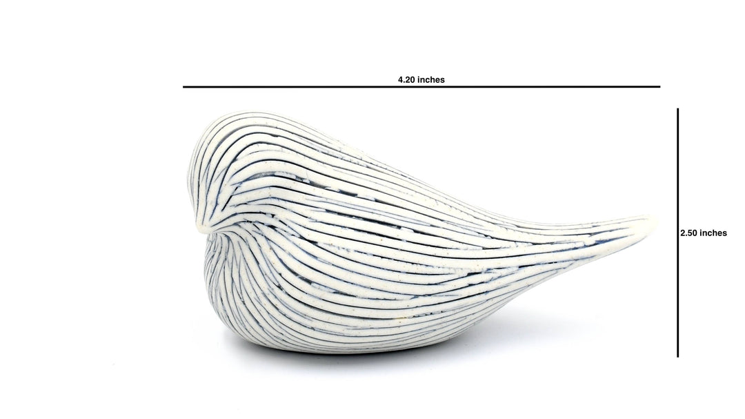 Handcrafted Mini Bird Etched Stripe